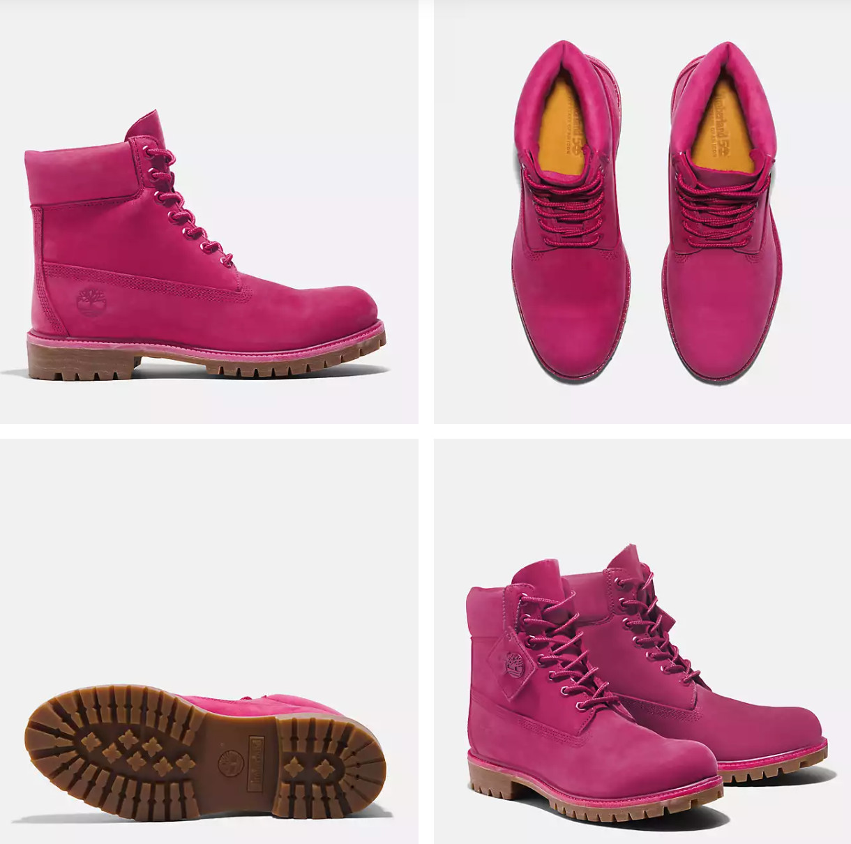 NIB Men's Timberland 50th Anniversary 6-Inch Boot TB0A5VHD A46 DC8868 001 Pink