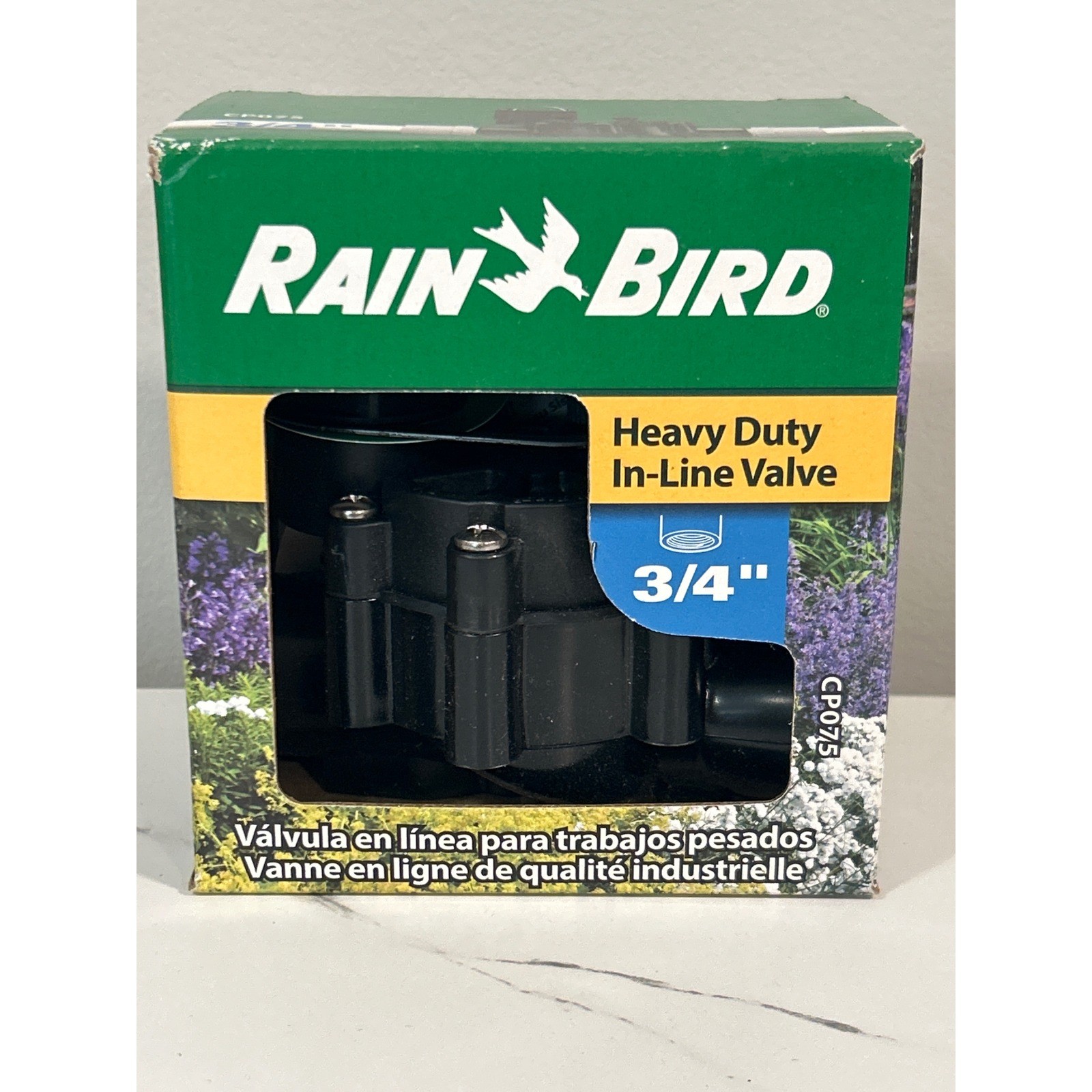 Rain Bird CP075 Heavy Duty In-Line Sprinkler Valve 3/4 Inch 24V Solenoid NEW