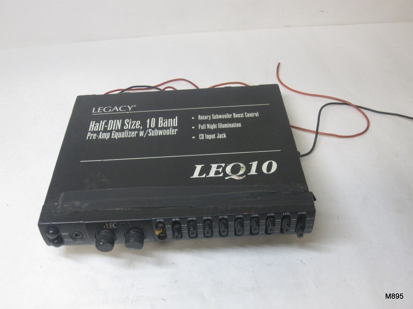Legacy LEQ-10 Half-DIN Size 10 Band Pre-Amp Equalizer w/ Subwoofer