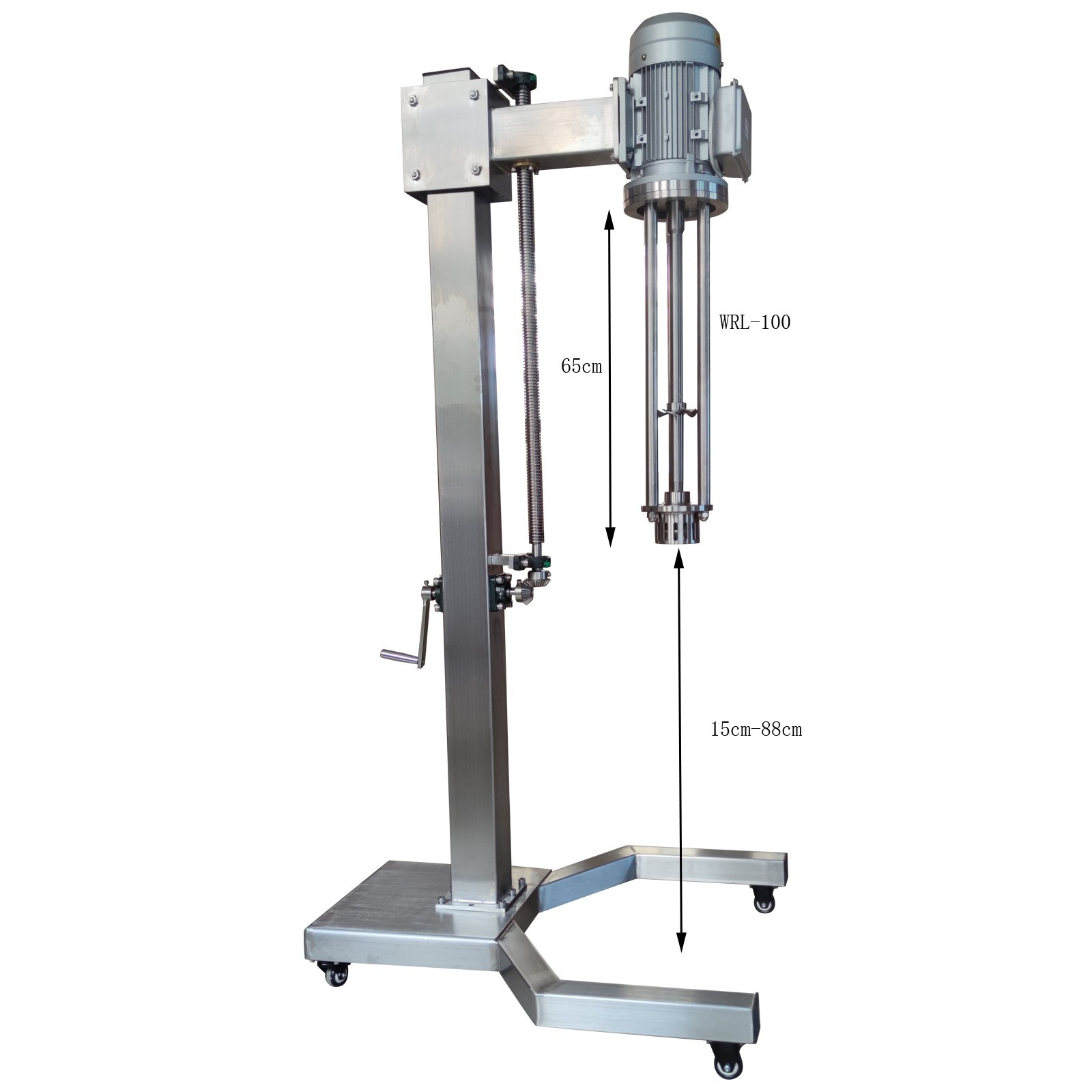 Manual Lifting Bracket Support Frame for High Shear Emulsifier Stainless Steel