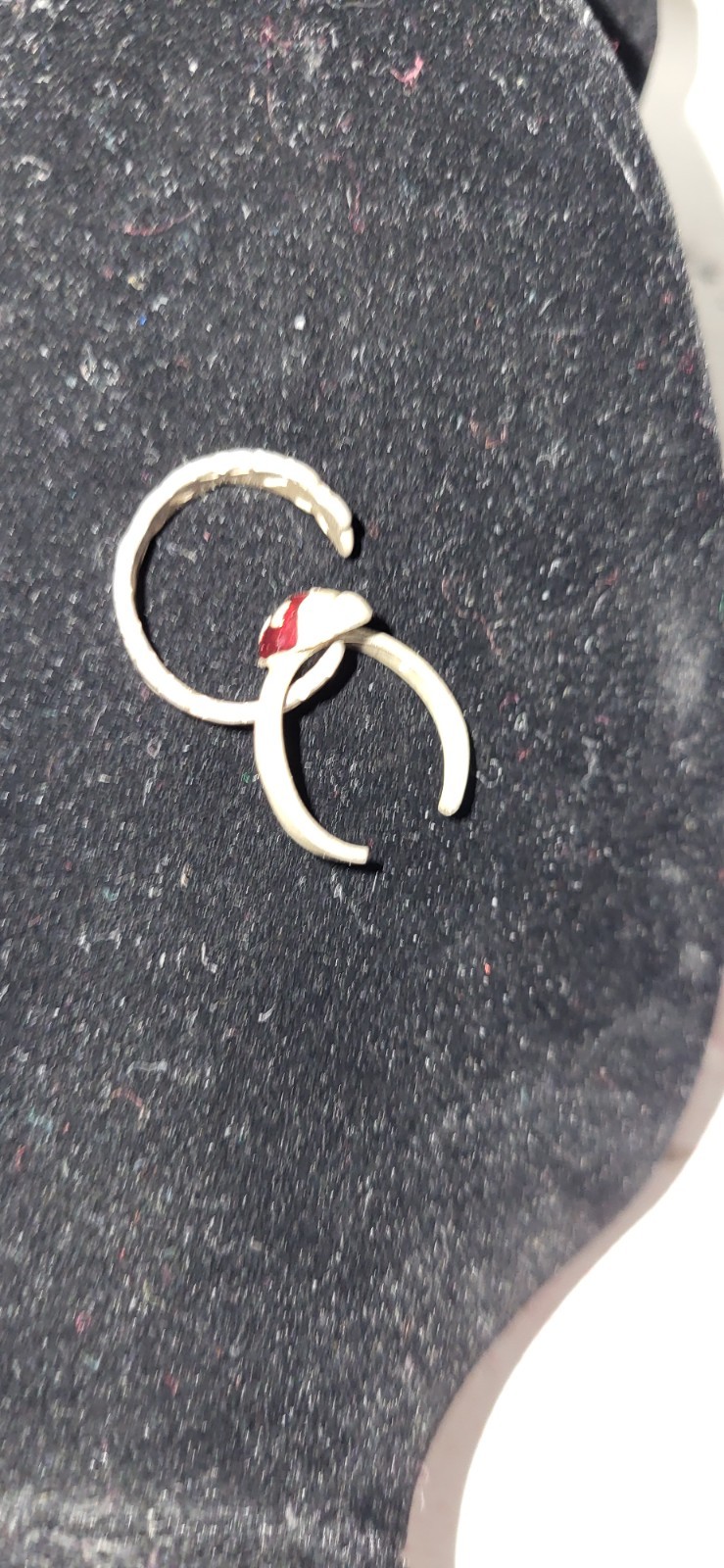 Real 925 Silver Adjustable Toe Ring 2pc BUTTERFLY & LADY BUG