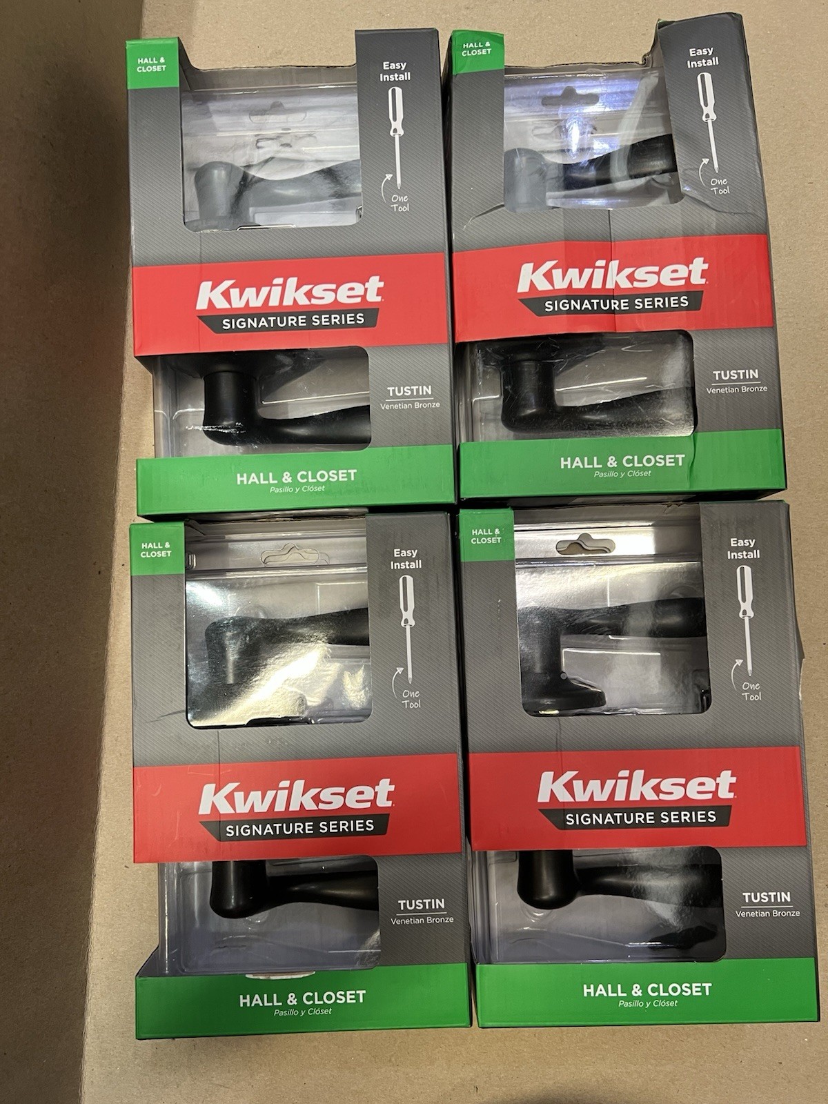 4  NEW Kwikset 720TNL 11P 97200-778 Tustin Lever Hall/Closet Venetian Bronze