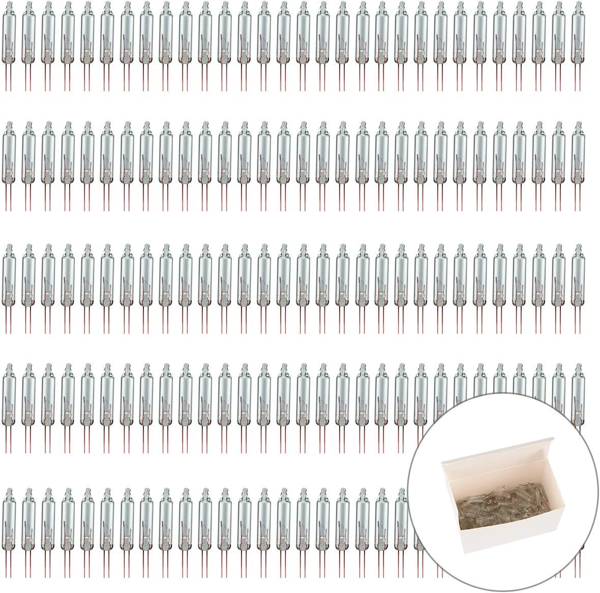 Christmas Replacement Mini Light Bulbs 2.5 V 0.17 A Clear Glass Bulbs for Christ