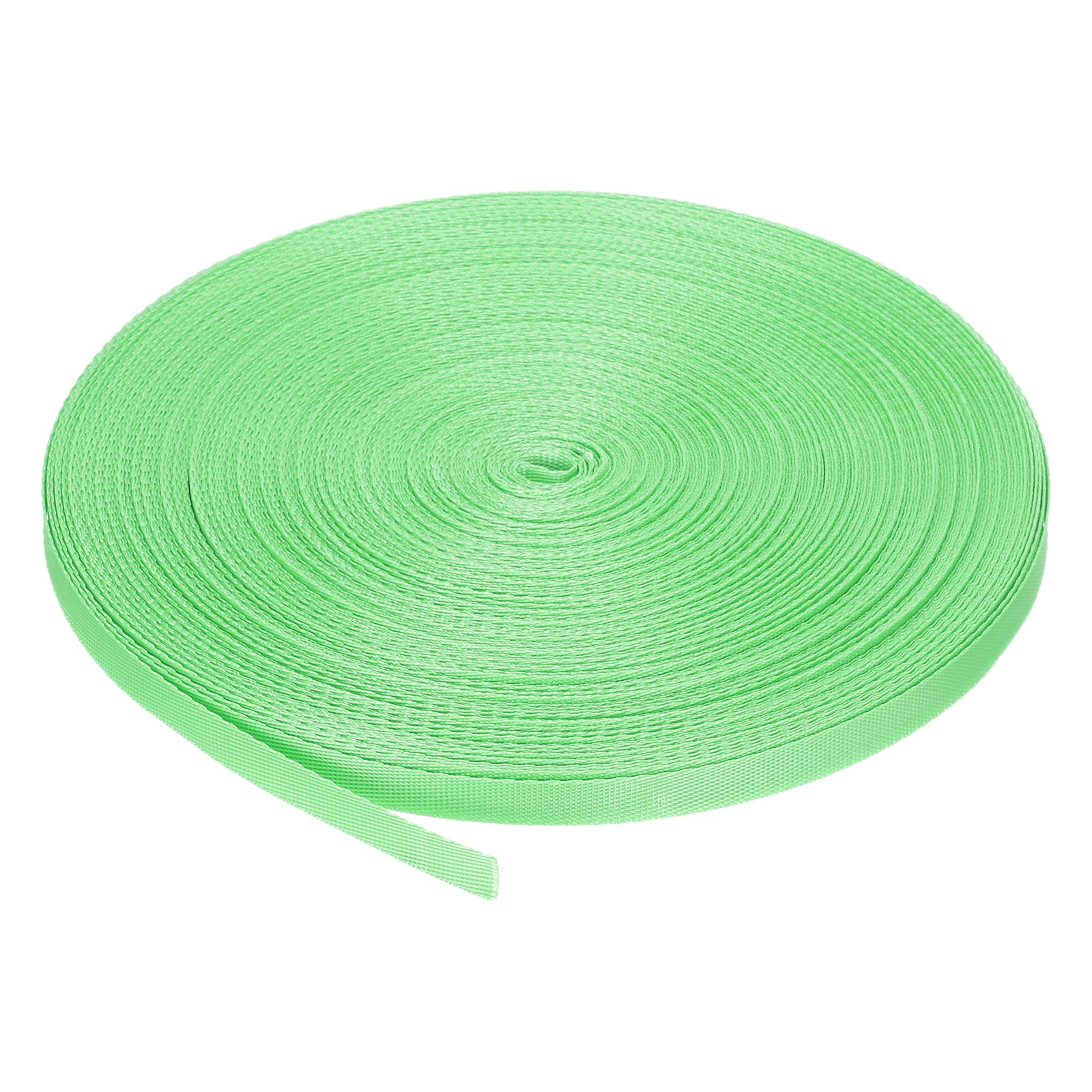 Nylon Webbing Strap Flat 3/8" 50 Yards Fresh Green for DIY Backpack Luggage-rack