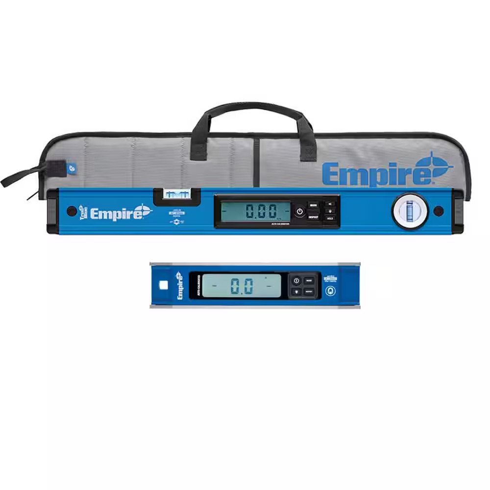 24 In. True Blue Magnetic Digital Box Beam Level with Case with 9 In. Magnetic D
