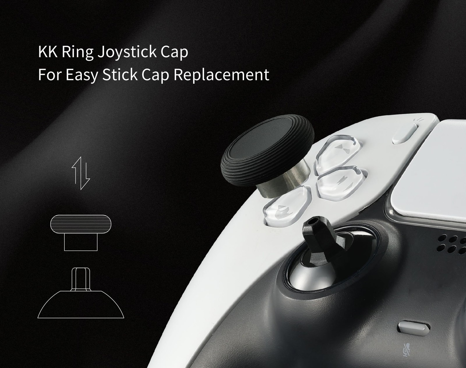 GuliKit TMR Magnetic Joystick Replacement Kit for NS51-Switch Pro-Black