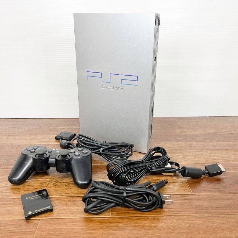Sony PlayStation 2 PS2 SCPH-39000 Silver Console Set Tested A0761