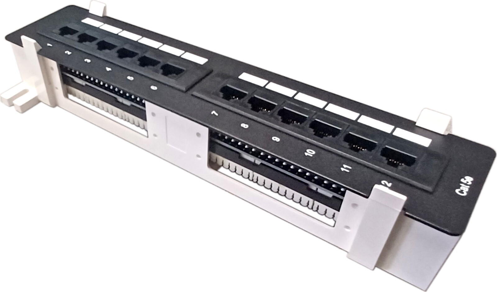 Patch Panel RJ45 8P8C 12-Port C5e B89 Bracket Vertical Wall Mount UL E145249