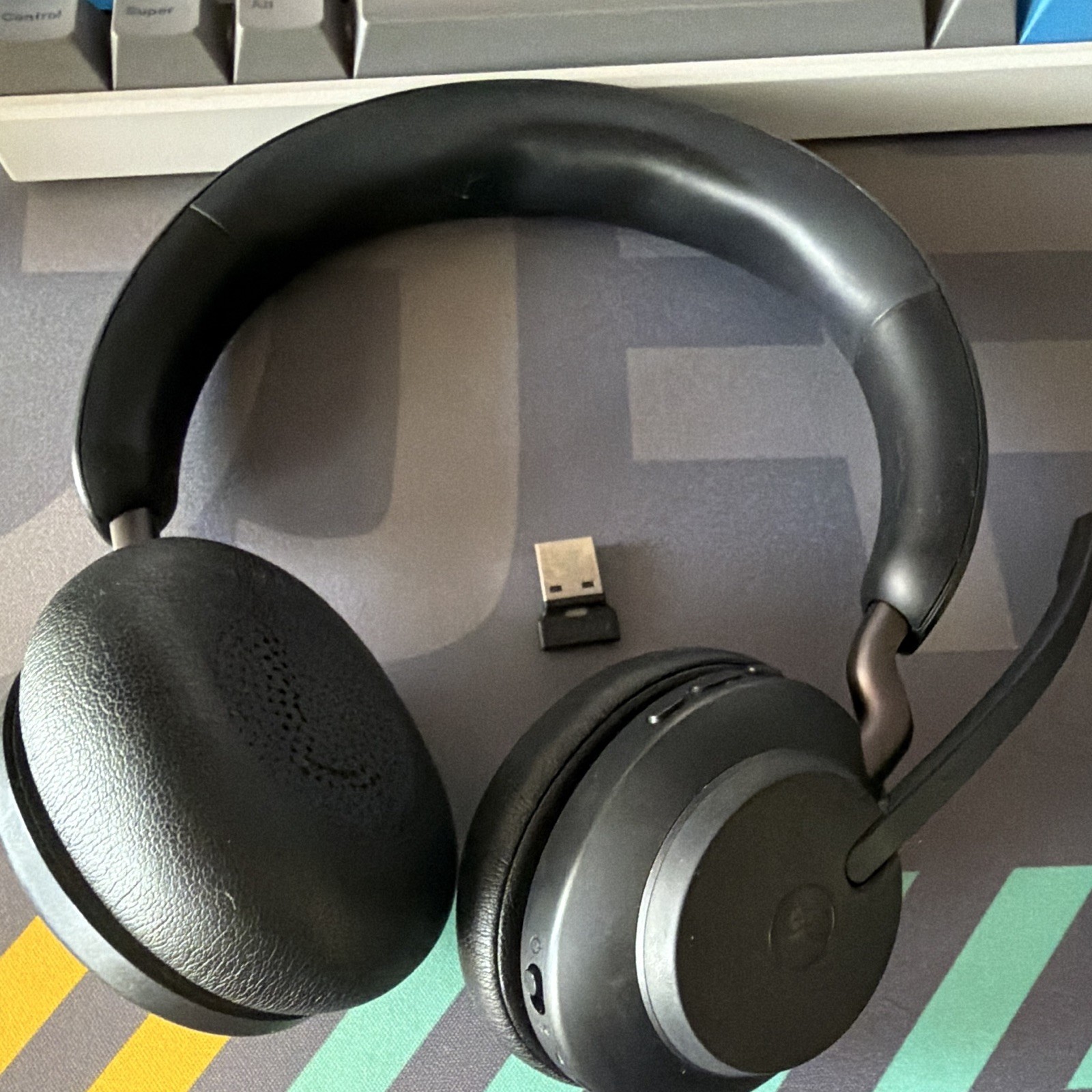 Jabra Evolve2 65 MS Wireless Over-Ear Headset with Link380a