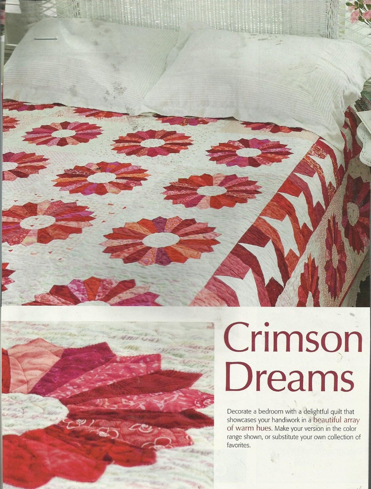 E0776   CRIMSON DREAMS QUILT PATTERN/INSTRUCTIONS