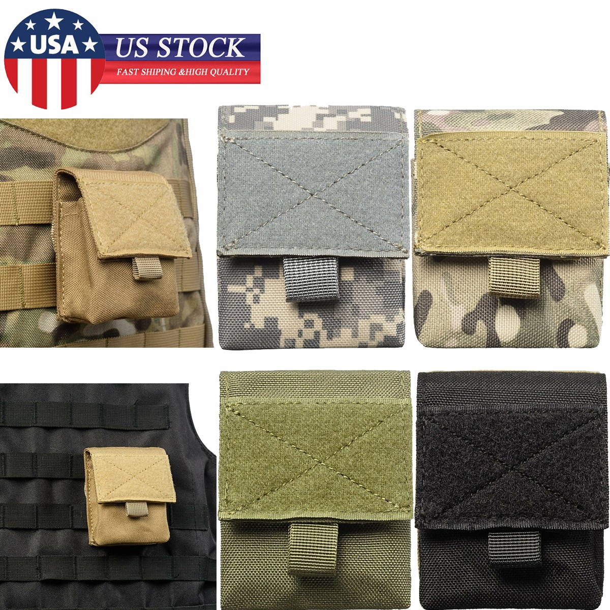 Multi Purpose Tactical Molle Pouch Military Utility Mini Bag Nylon Cigarette Bag