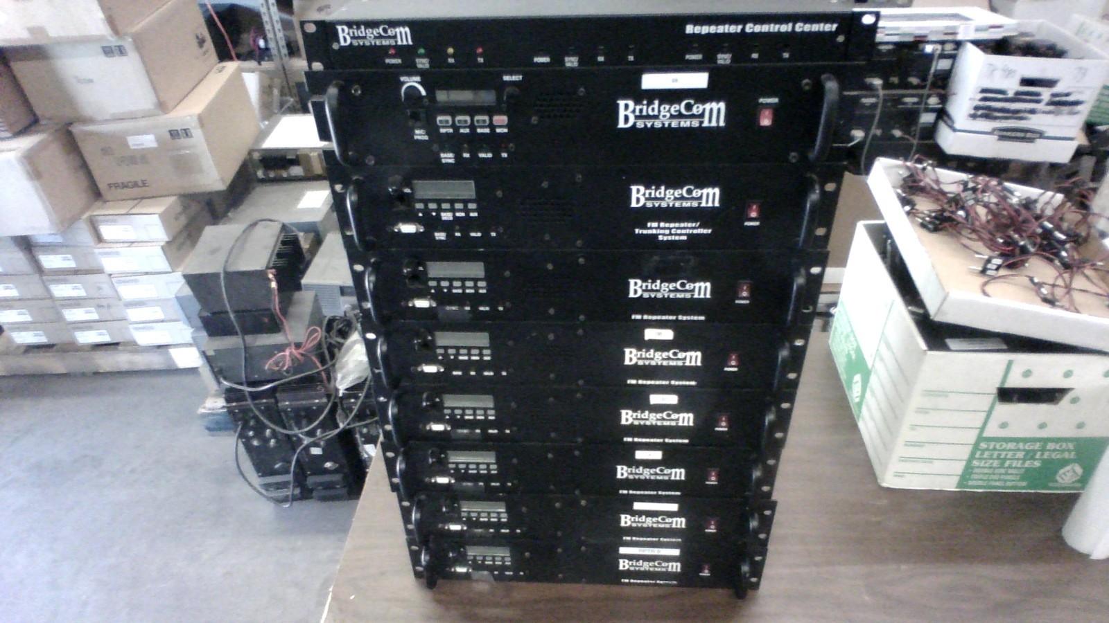 BRIDGECOM VHF REPEATER TRUNKING ( LOT OF 8 ) USED