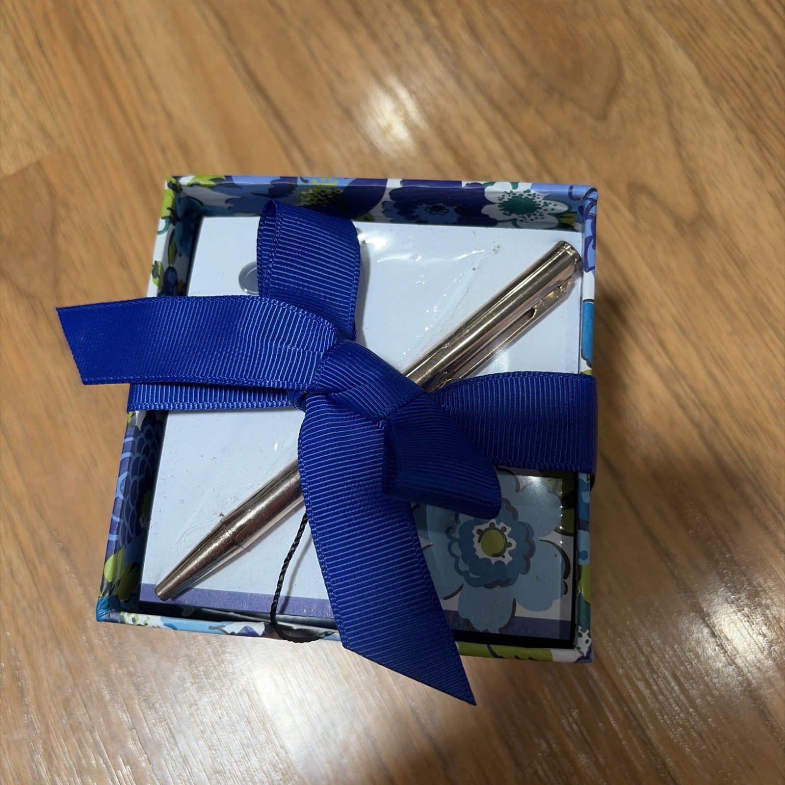 Vera Bradley Note Cube And Mini Pen Blueberry Blooms