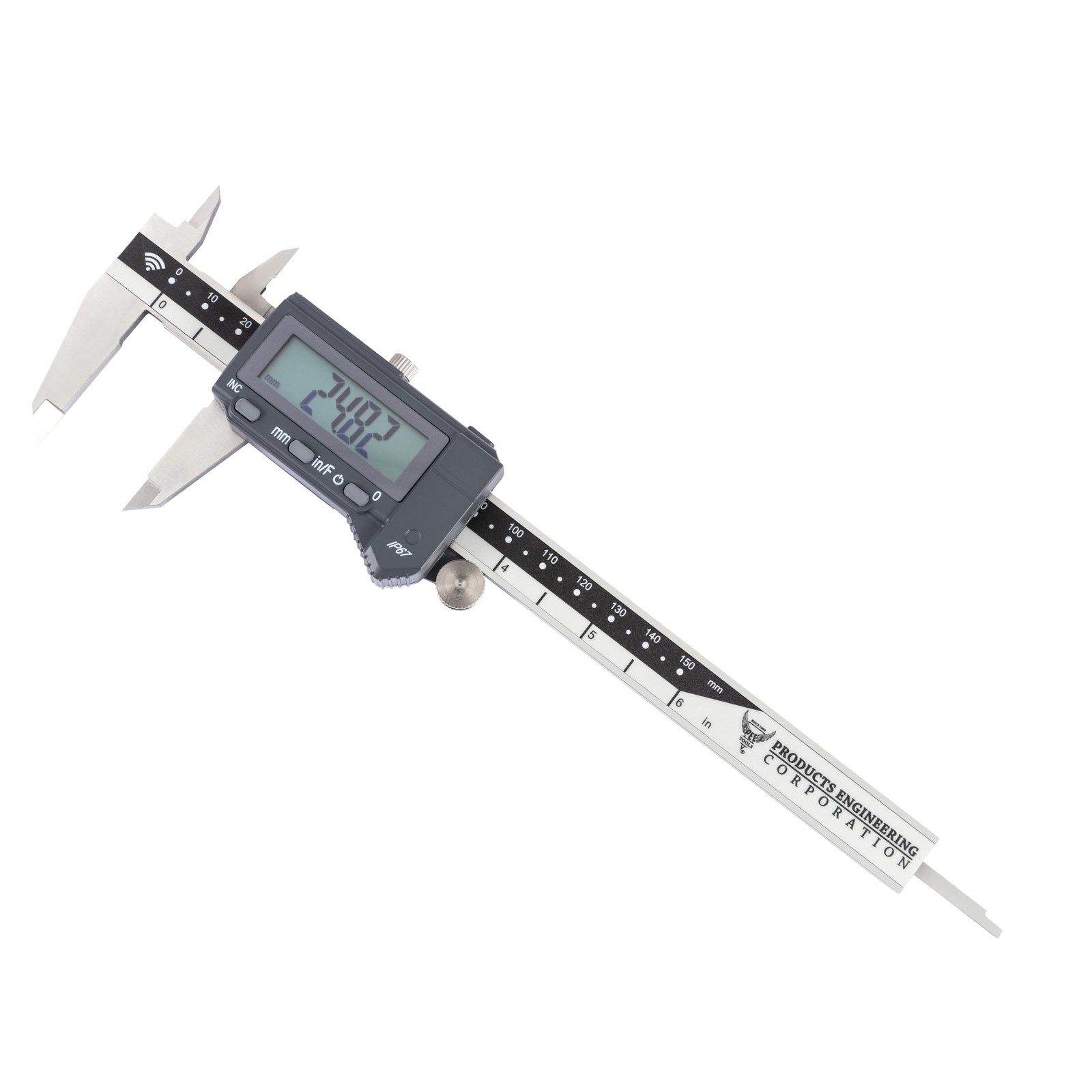 PEC Tools Bluetooth Digital Caliper, 6 Inch/150mm Industrial-Grade Stainless...