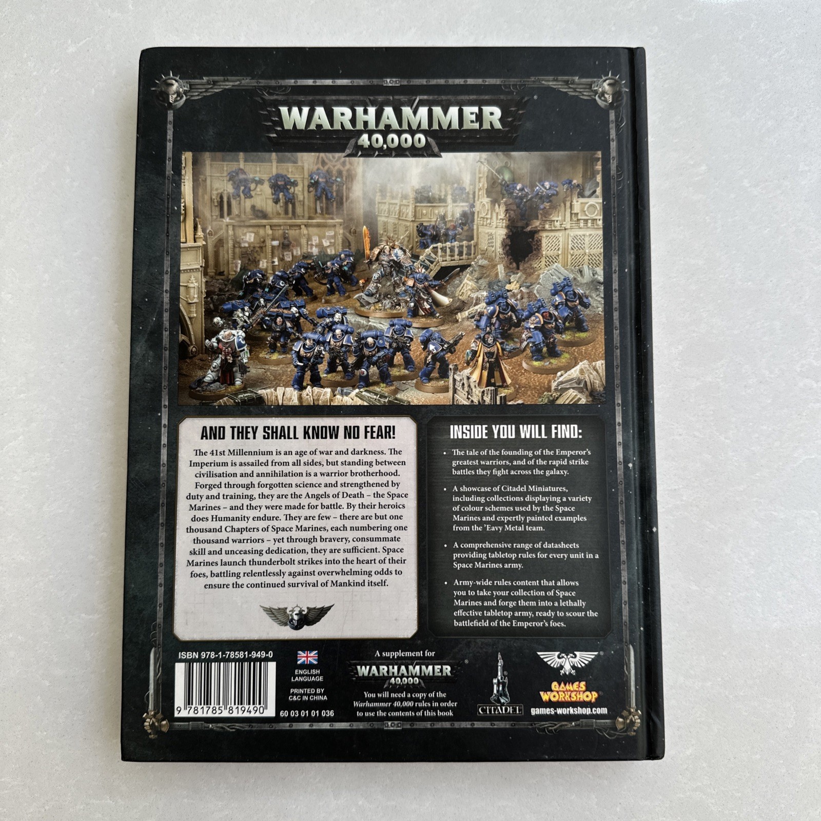 Space Marine Codex - 8th Edition Rulebook - Warhammer 40K Games Workshop