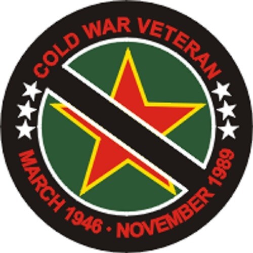 Cold War Veteran March 1946 - November 1989 Decal- 4.00" Wide x 4.00" Tall Decal