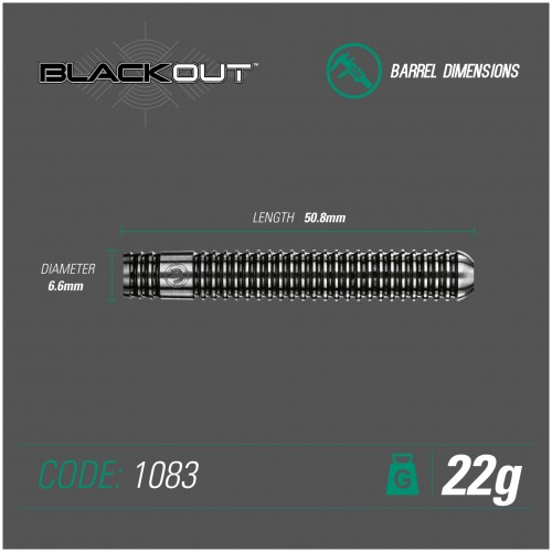 Steeldart Winmau Blackout 1083 - 22G