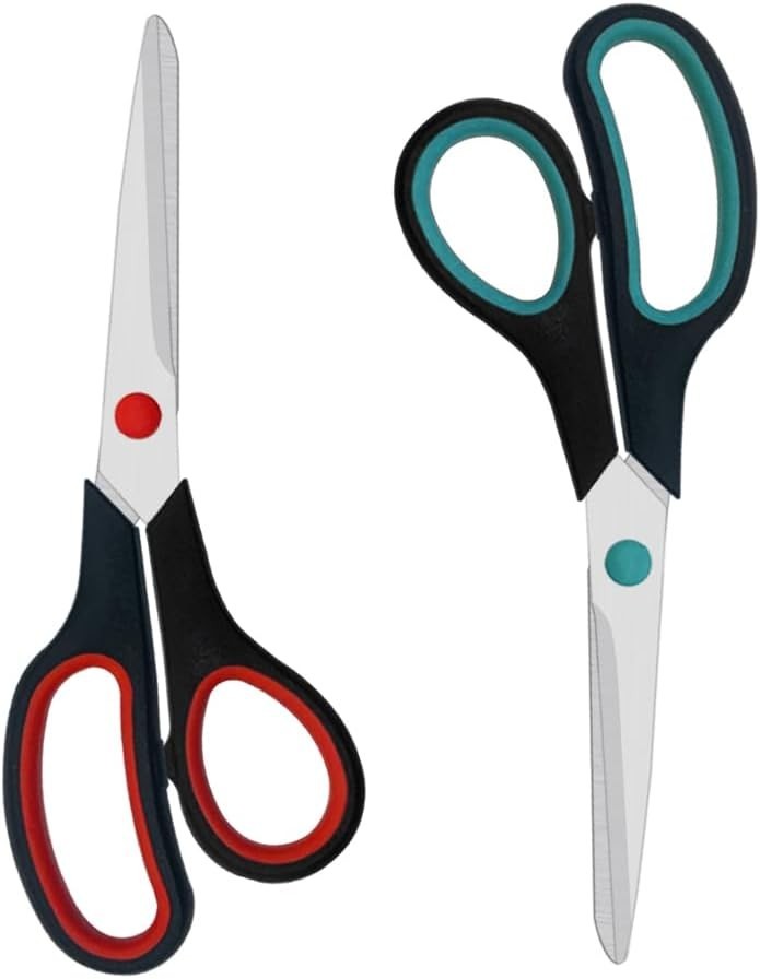 Scissors, 2 Pack 7.5 inch Scissors for Office and Home, Scissors All Purpose ...