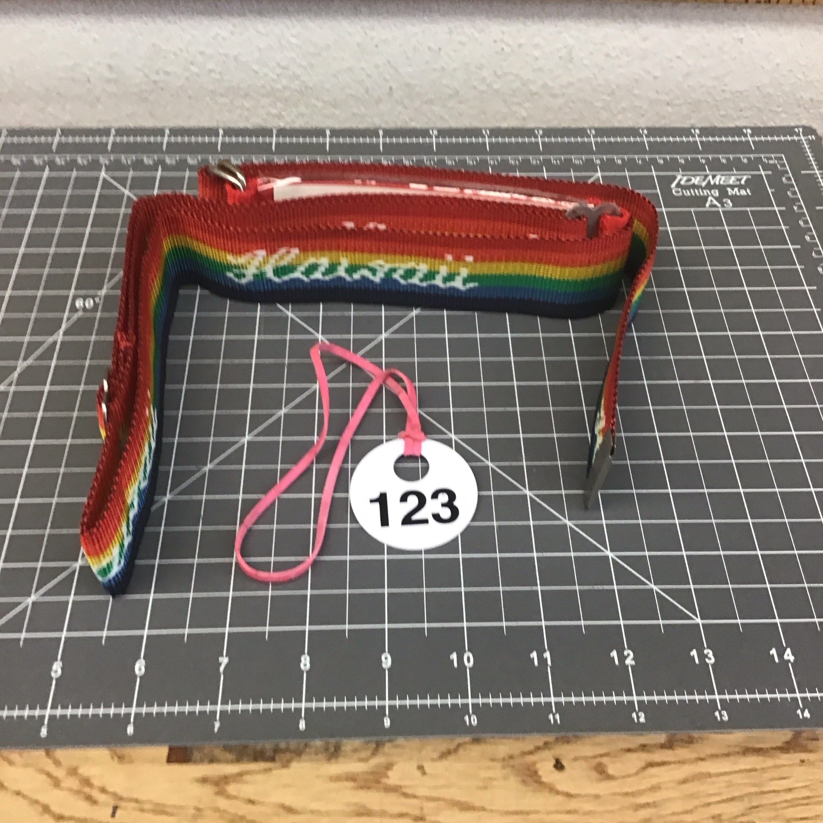 Vintage New Old Stock Hawaii Rainbow Luggage Strap A-4 # 123