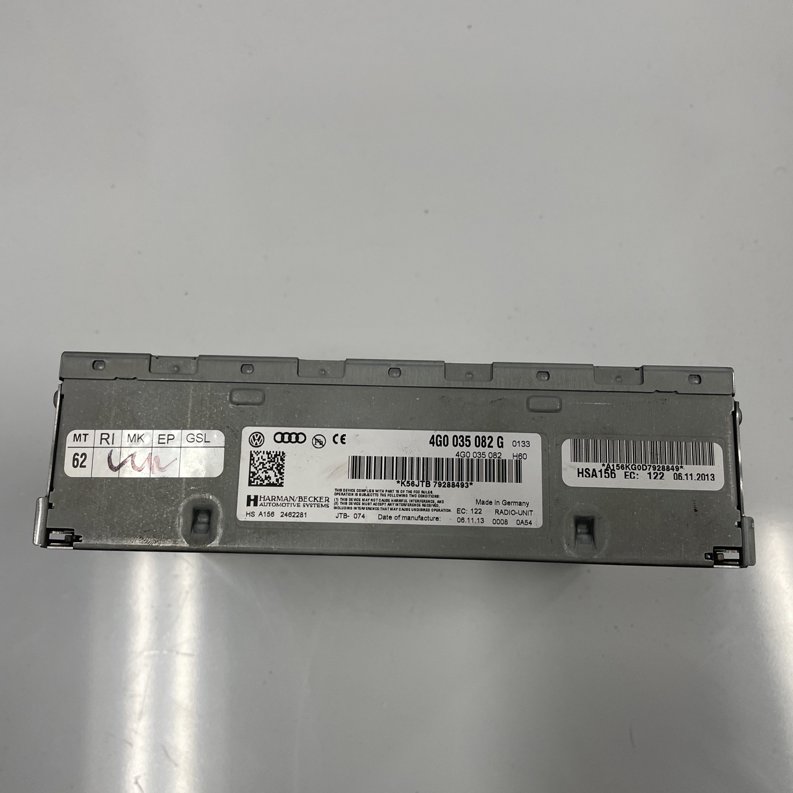 2014 Audi S5 MMI Radio Receiver Module 4G0035082G 2013-2017 A5 A4 S4