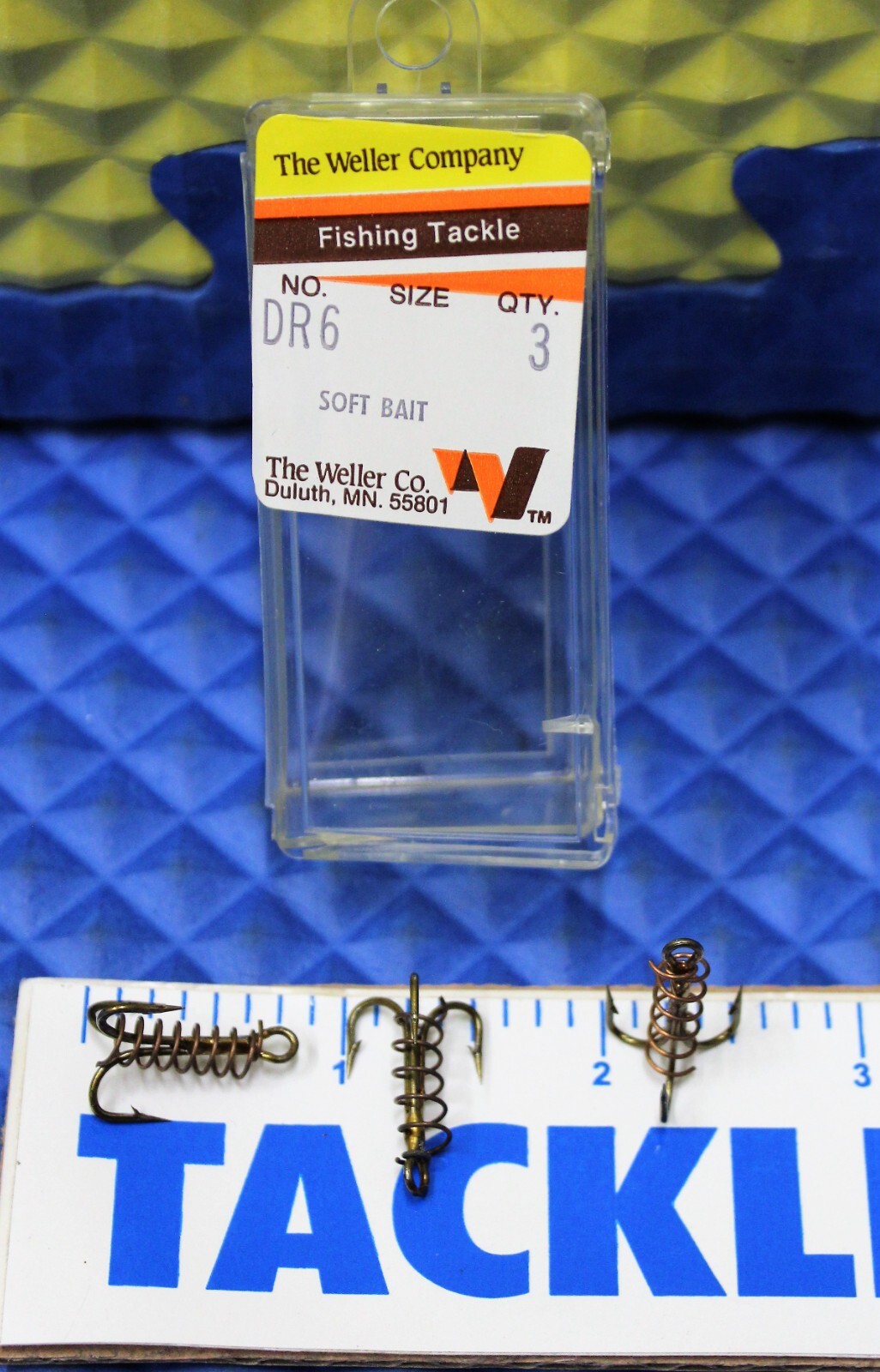 Weller Fishing Tackle Treble Soft Bait Hook No. DR-6 Size 6 Bronze Finish 3 Ct