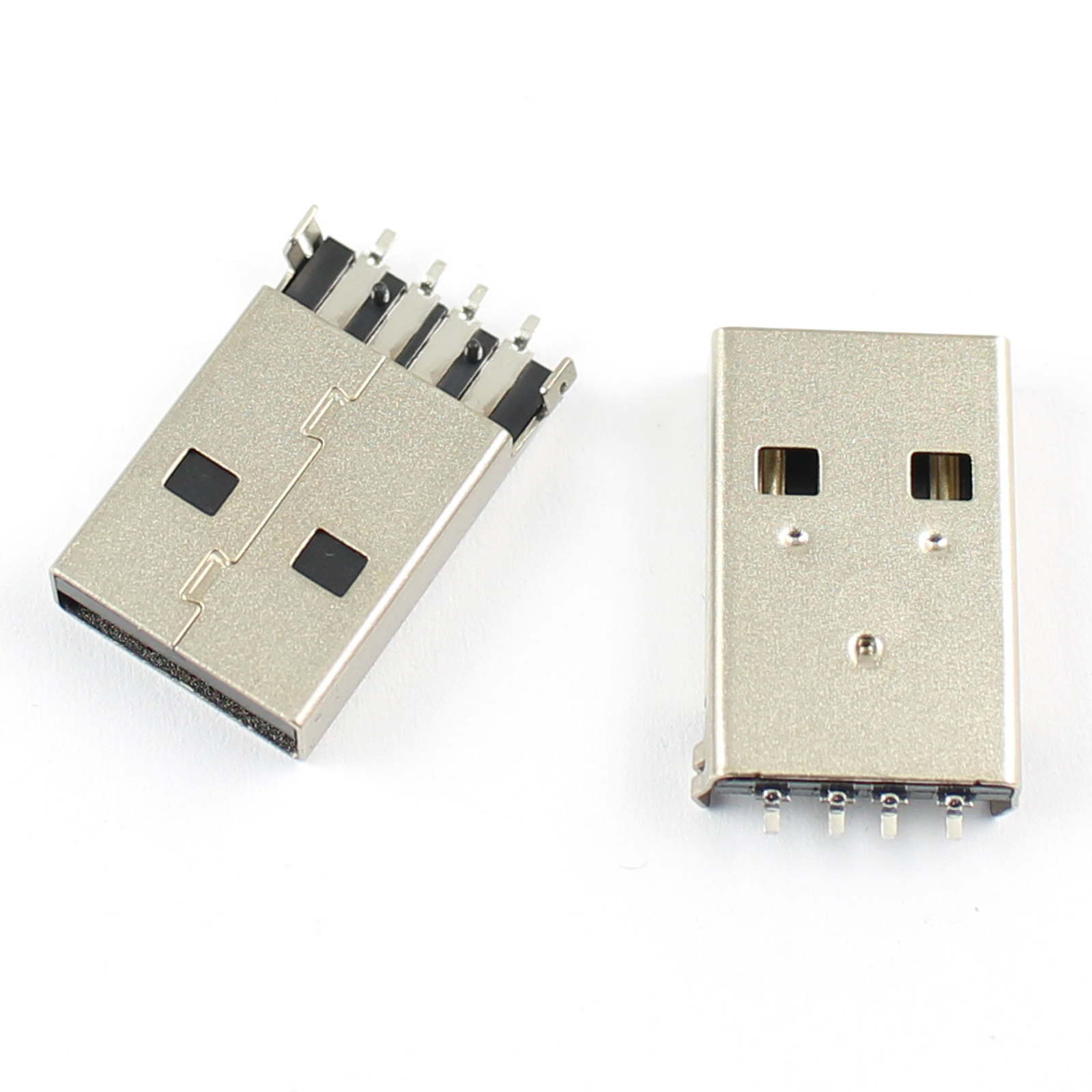 10Pcs USB 2.0 Type A 4 Pin Male Panel Mount Jack Connector For DIY