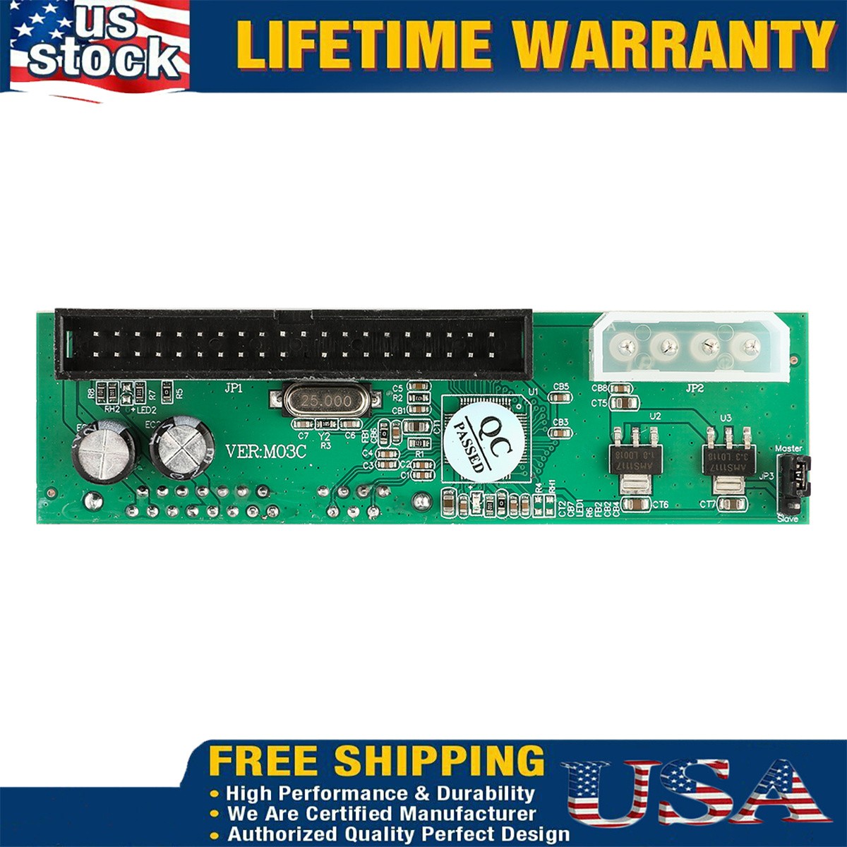 40Pin Converter Adapter IDE/PATA to SATA Disk Green Portable Design