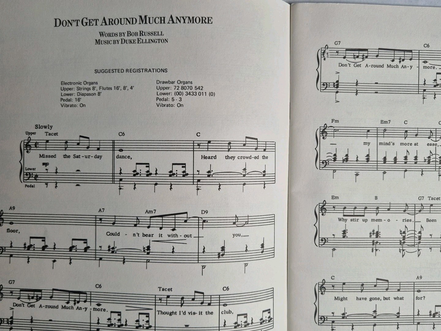 SENTIMENTAL SONGS ORGAN VOLUME FIVE - SHEET MUSIC BOOK