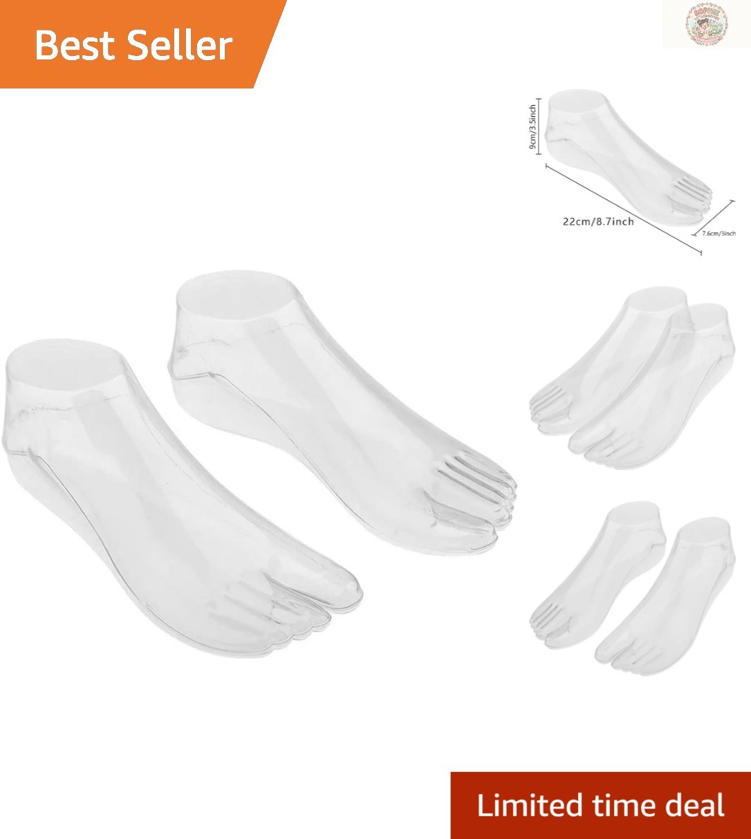 Versatile Calf-Length Plastic Foot Model - Perfect for Sandals and Sock Displays
