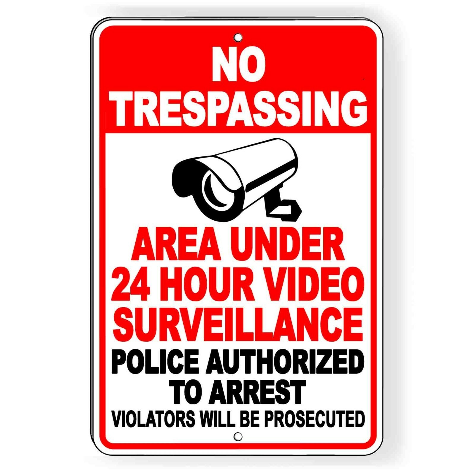 Area Under 24 Hour Surveillance Police Called Arrest Sign Or Decal 6 SIZES S65