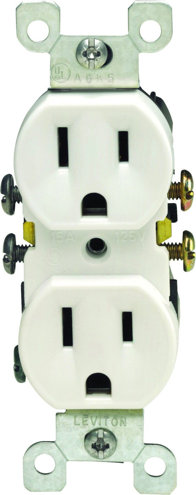 Leviton 15 Amp, 125 Volt, Duplex Receptacle, Residential 10 pack, White
