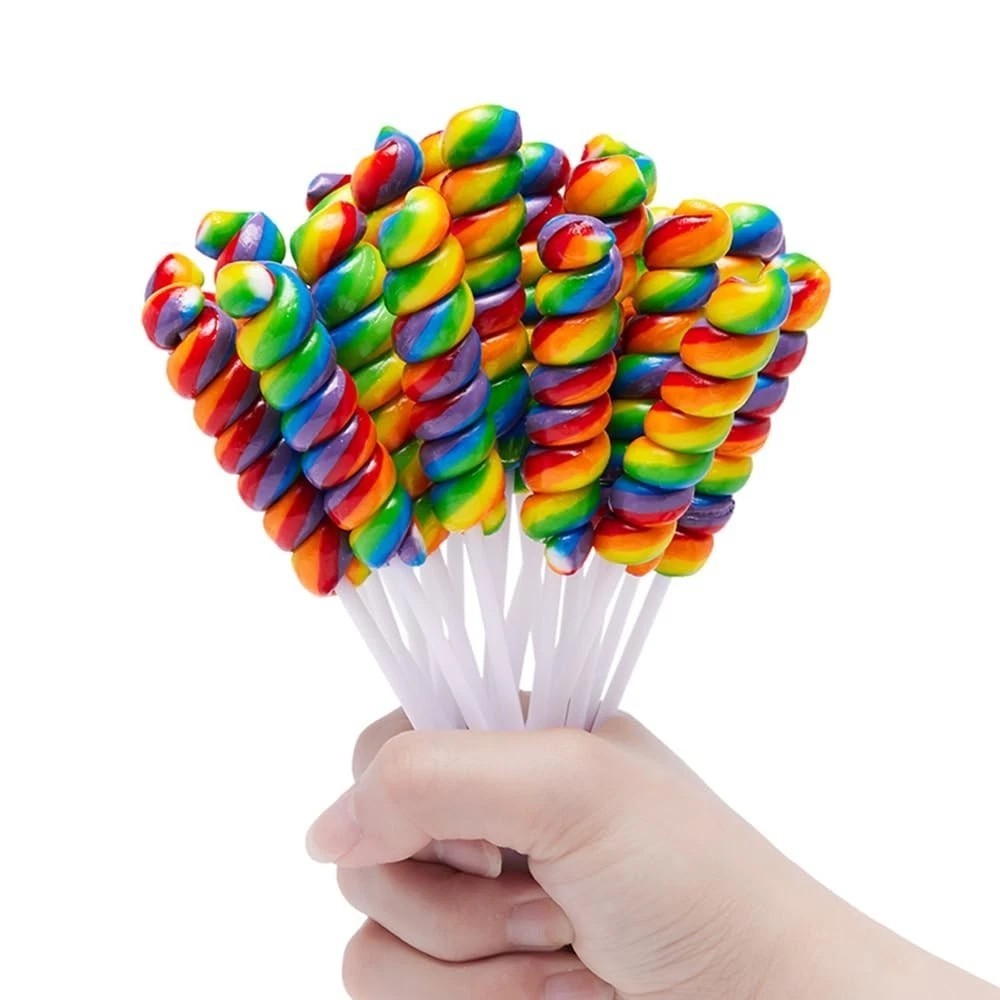 Mixed Fruit Flavor Twisty Lollipop Candy Individually Wrapped 30 Packs AM