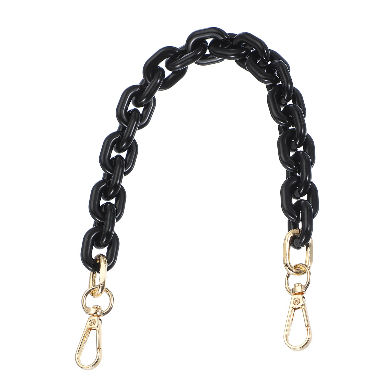 Acrylic Purse Strap,15 Inch Luxury Handbag Chain Handle Straps for Handbag Black