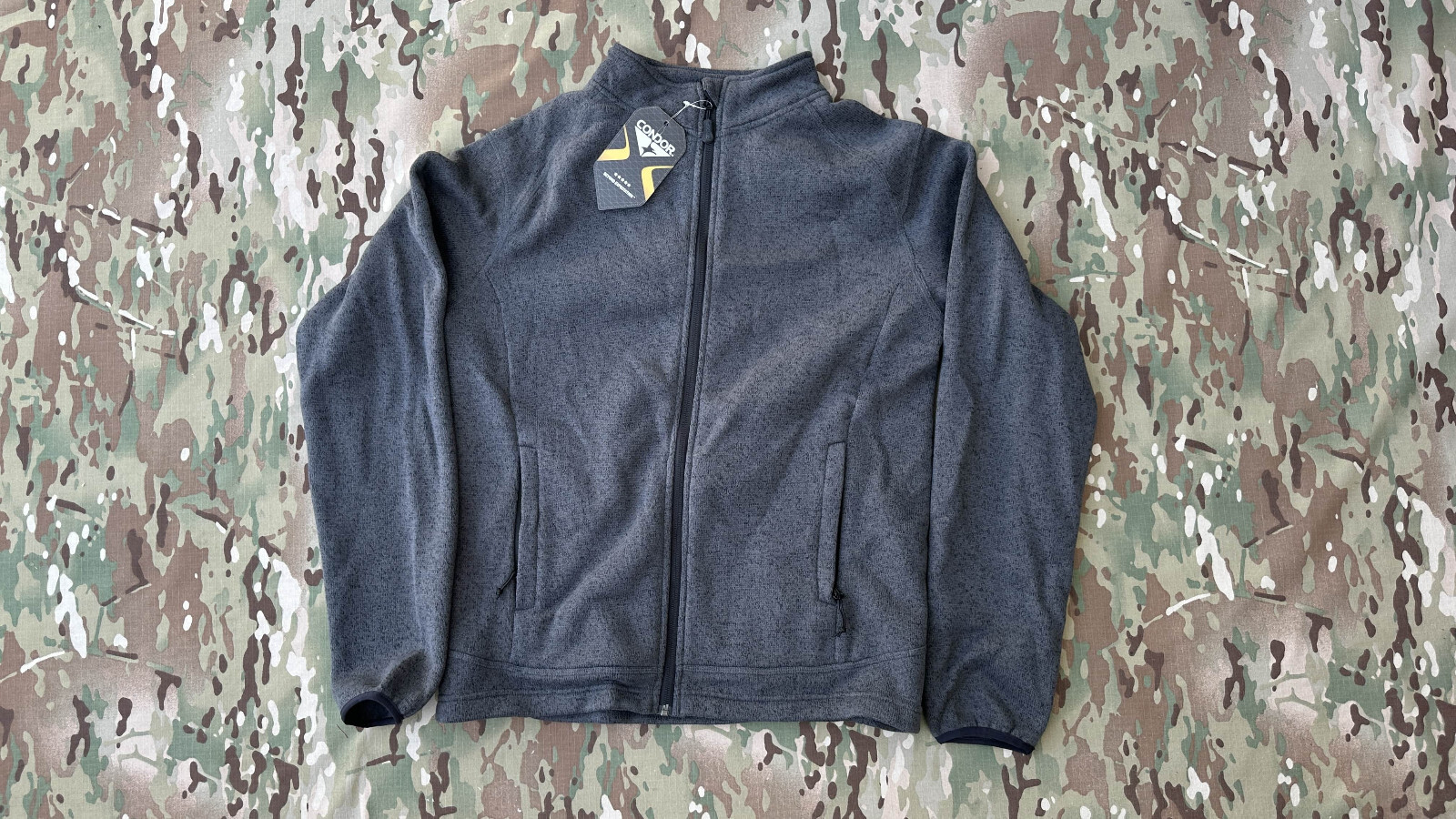 🇺🇸 Condor Matterhorn Warm Tactical Fleece Knitted Base Layer Jacket Graphite