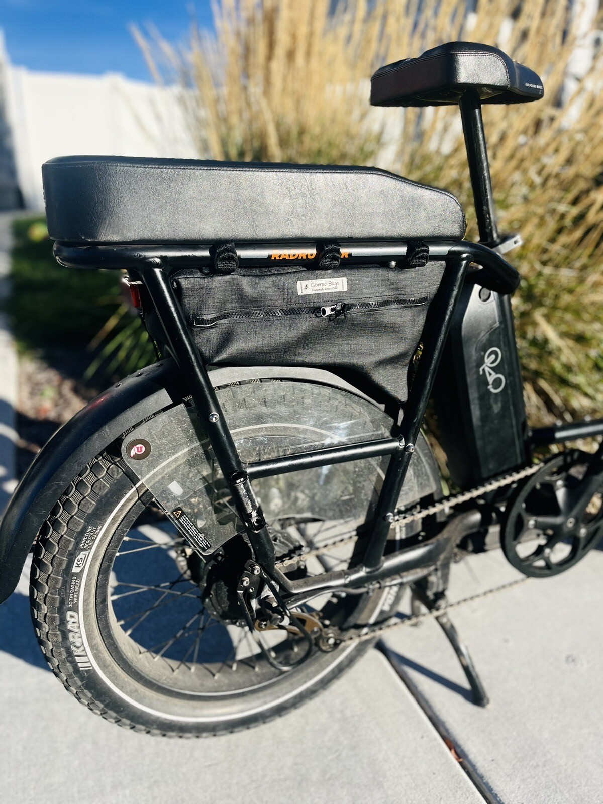 Custom RR-B V2 Ebike Bike Bag Conrad Bags Black Fits Rad Radrunner 1 2 Plus
