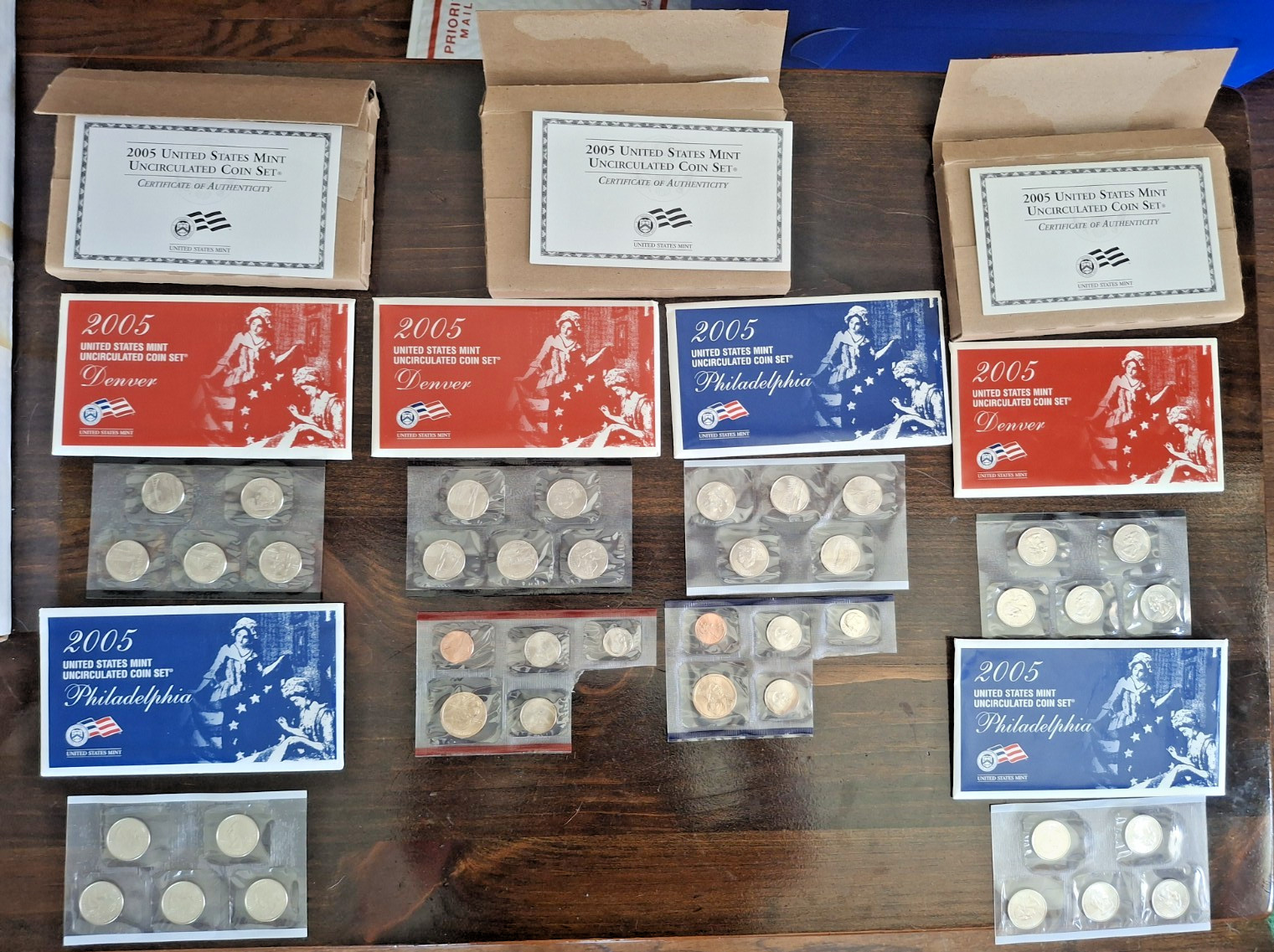 2005 united states mint uncirculated coin set INCOMPLETE SETS!