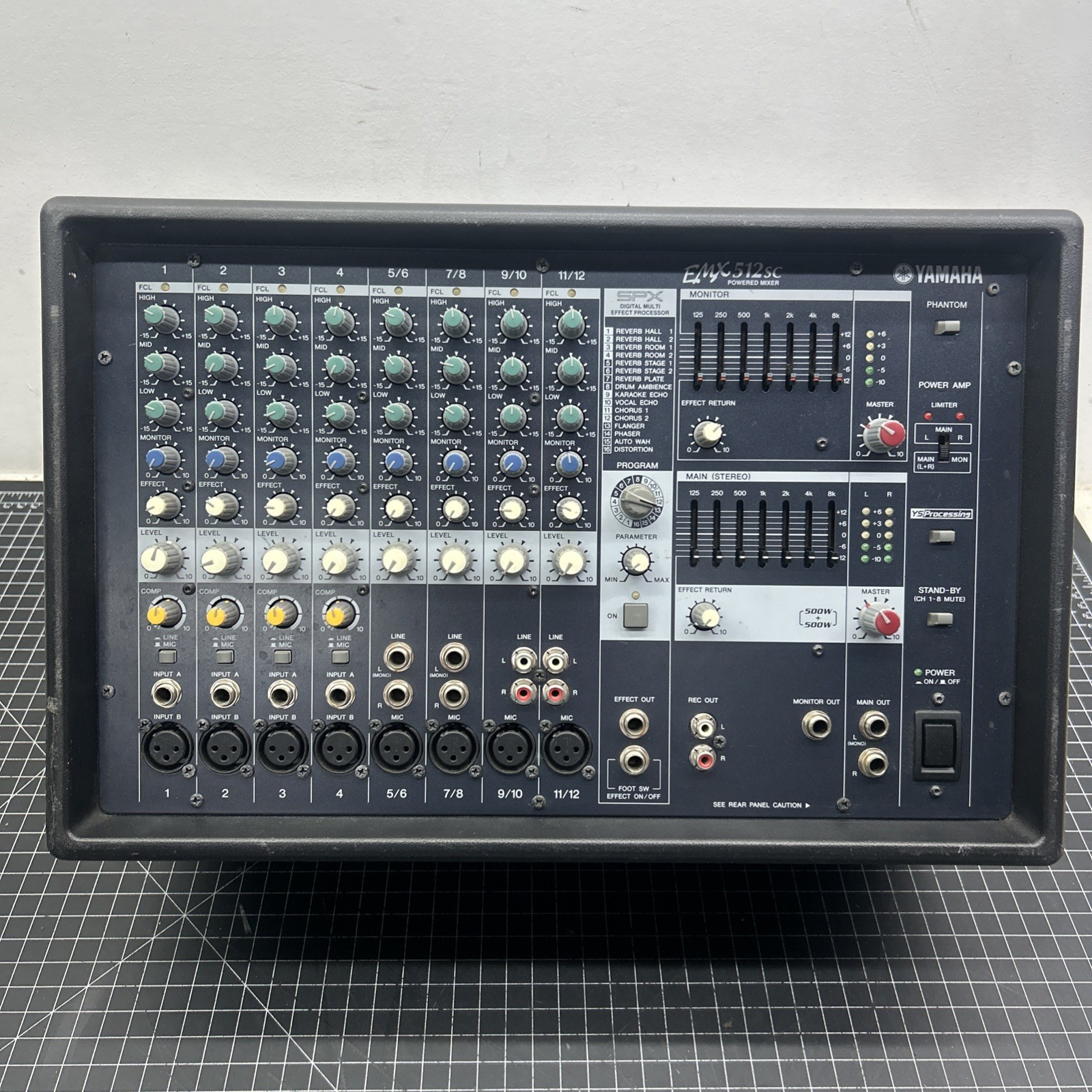 YAMAHA EMX 512SC Powered Mixer- Black -Free Shipping- Parts/Repair