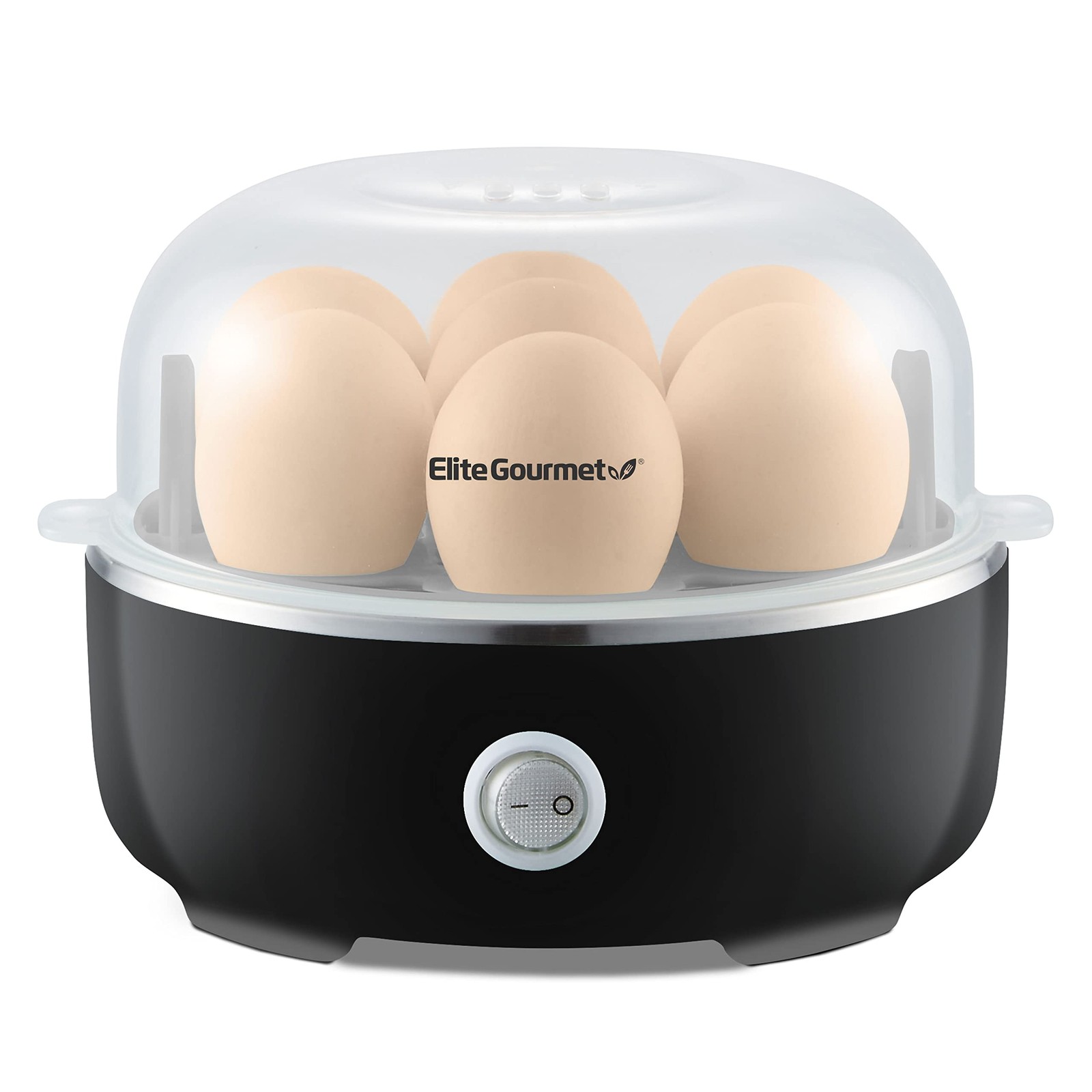 Elite Gourmet EGC115B Easy Egg Cooker Electric 7-Egg 7 Egg, Classic Black