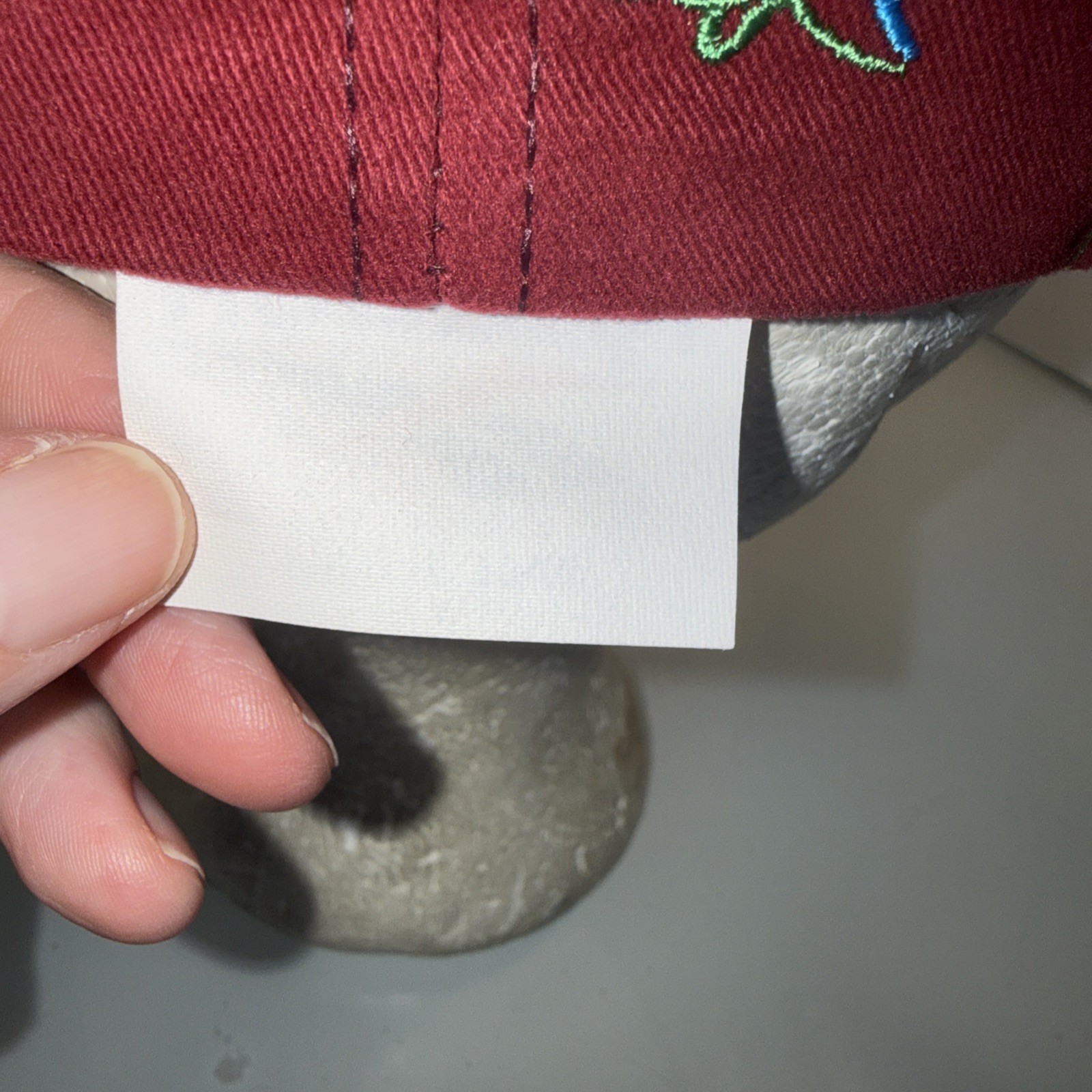 Reebok Reversible Olive/Maroon Hat Cap w multi-color shark inside & outside