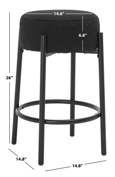 Safavieh Boucle Metal Leg Counter Stool, Reduced Price 2172727134 SFV5032B