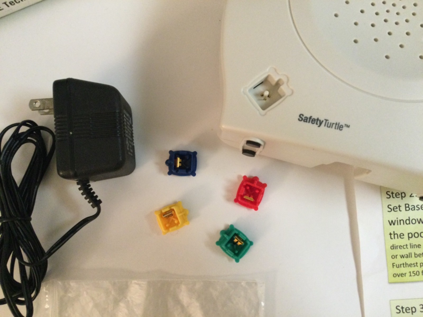 Safety Turtle Base Station Pool Immersion Alarm NO Wristband-All 4 color sensors