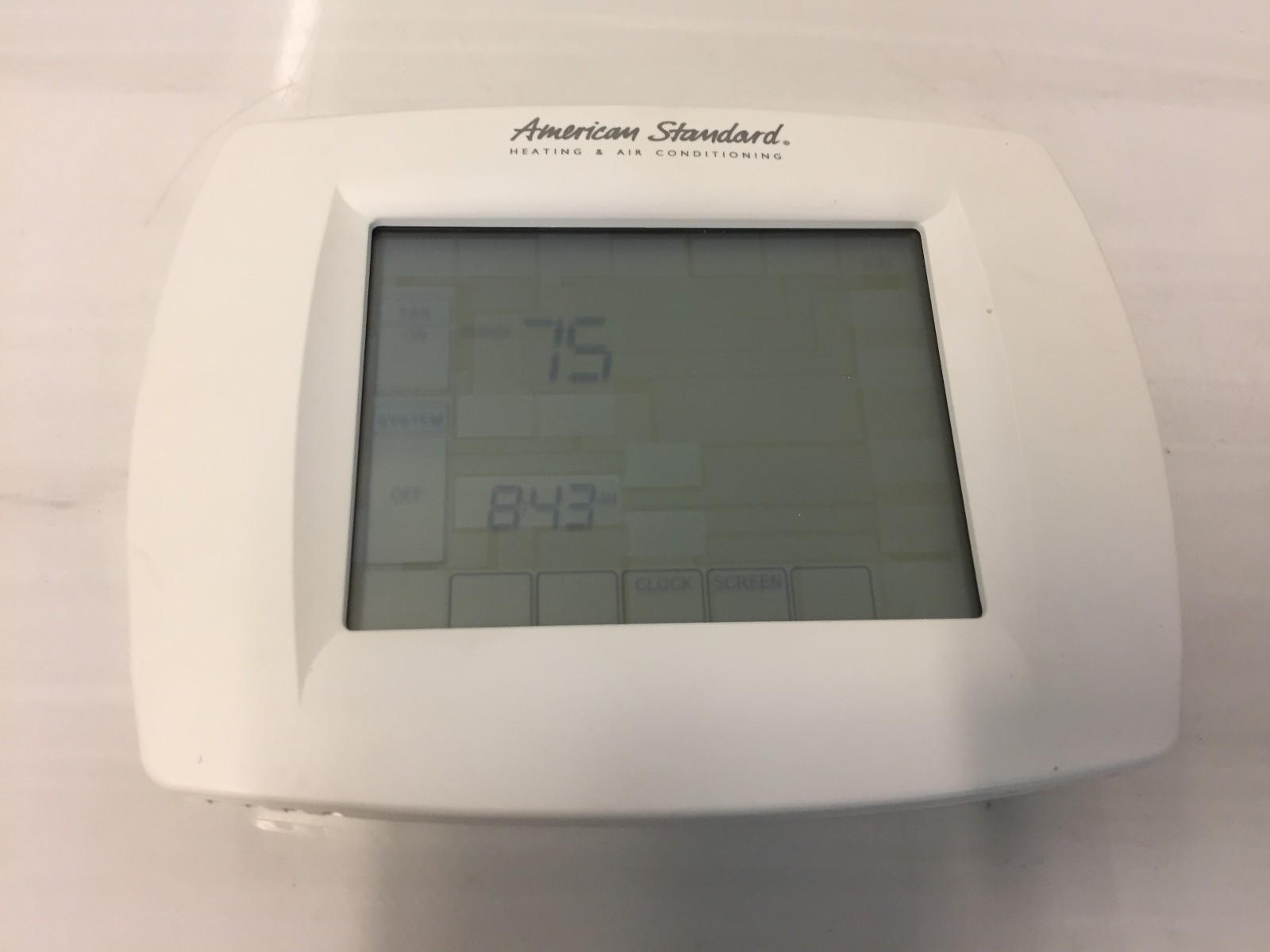 American Standard TH8320U1032 Touchscreen Programmable Thermostat White