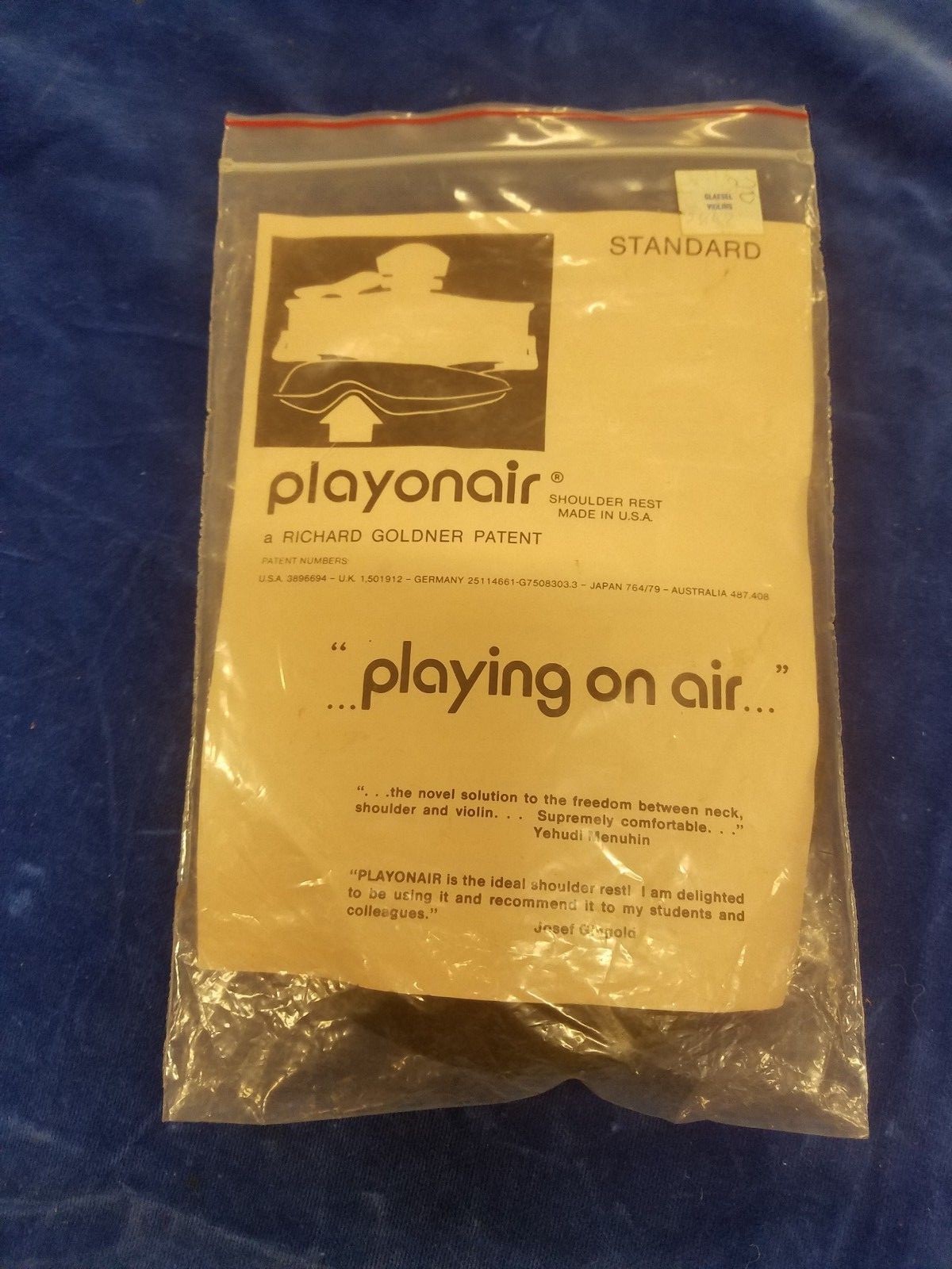 Vintage NOS Playonair Violin Shoulder Pad (C16-1-A)