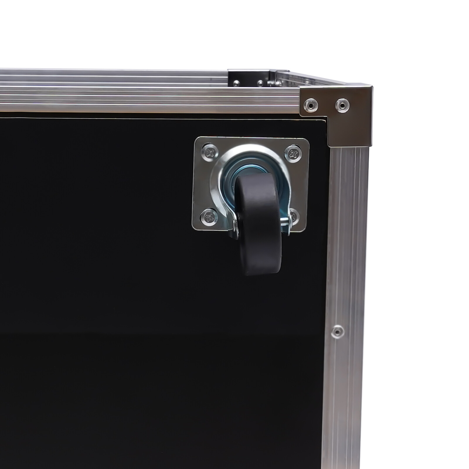 12U Rolling Server Rack With Casters - Mobile Network AV Studio Rack Black