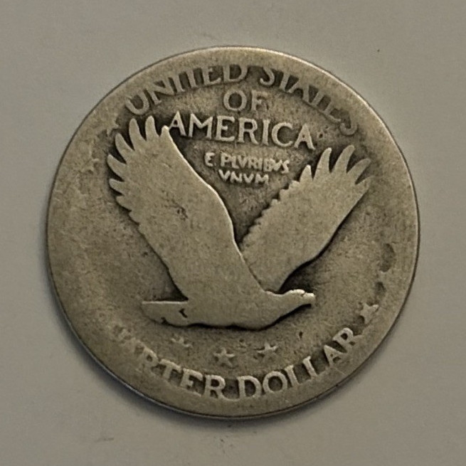 1920 walking Liberty Quarter 25C Silver 0.9 Fineness Philadelphia Business
