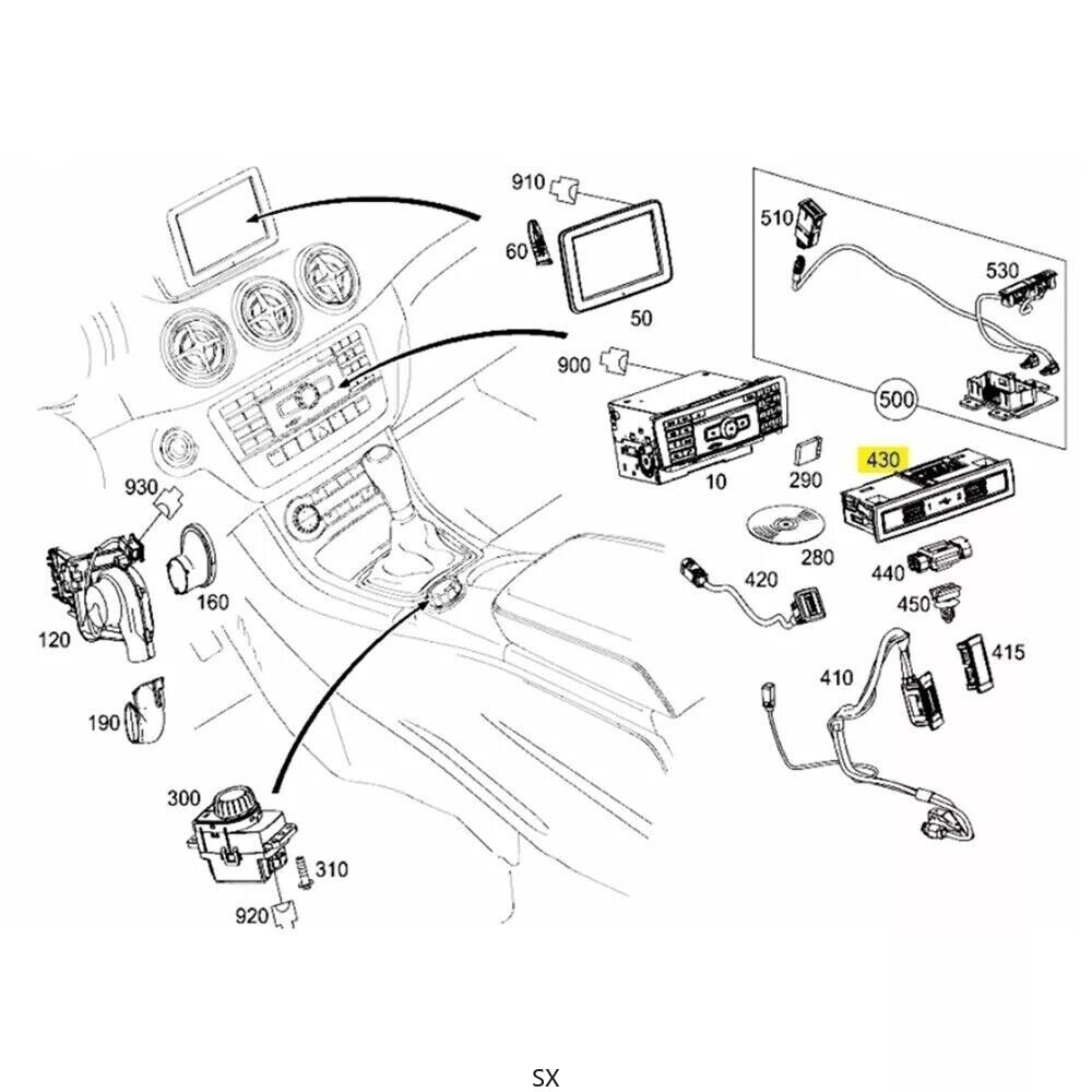 A1728202826 Multimedia USB Input Control Module Replacement Fits Mercedes-Benz