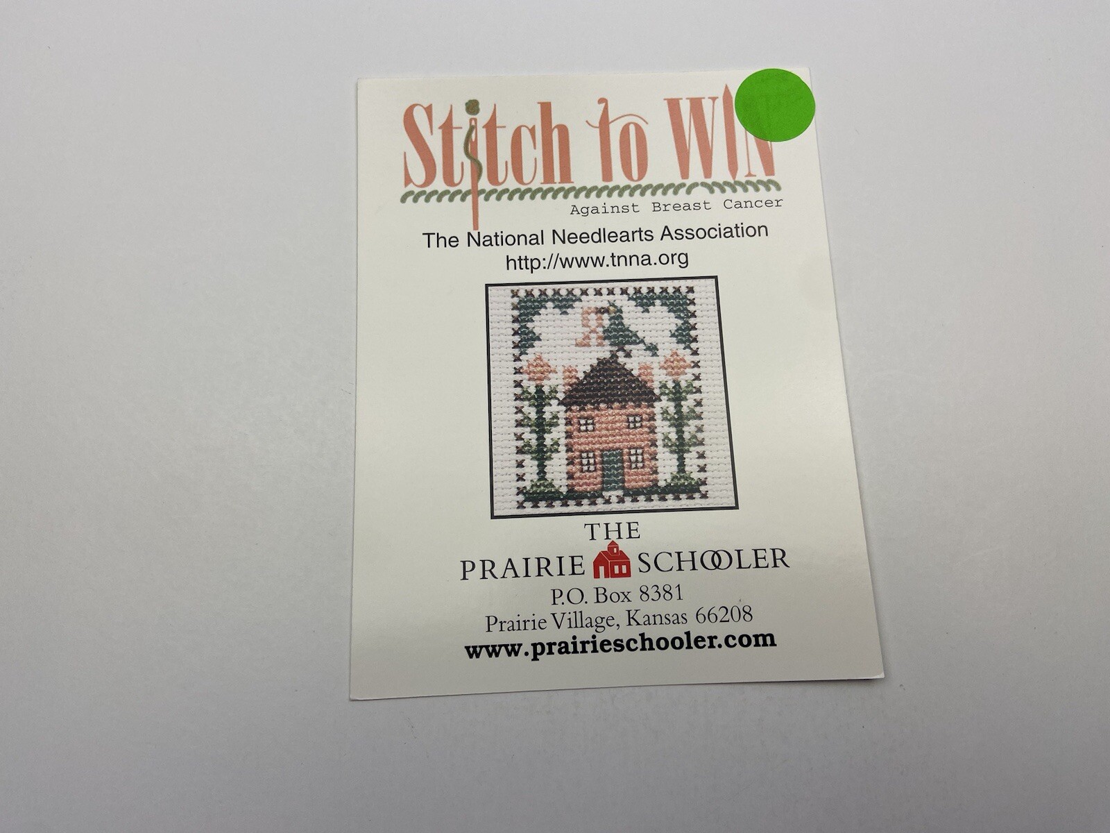 The Prairie Schooler Stitch To Win Breast Cancer Counted Cross Stitch Pattern 7P