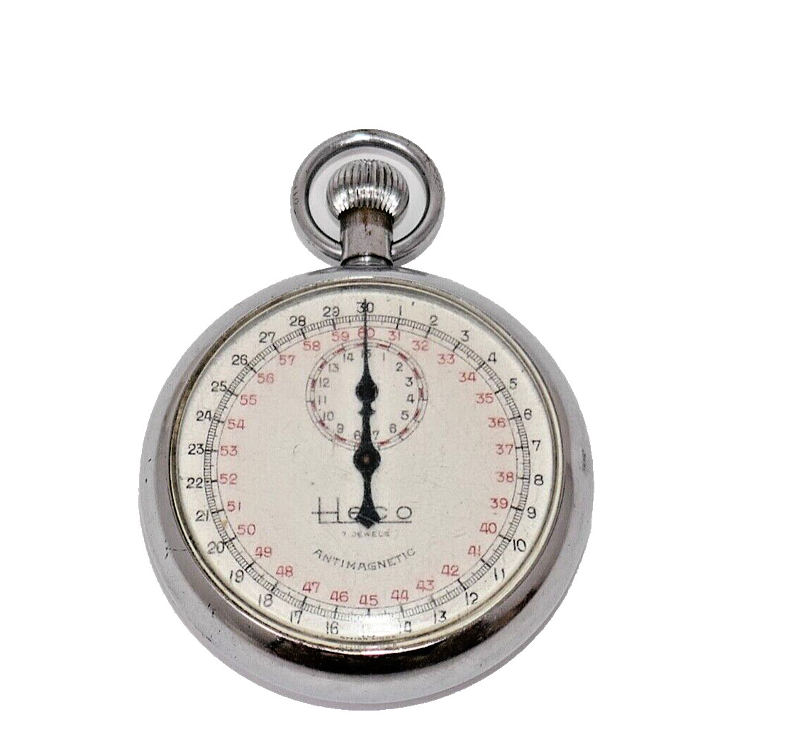 Heco Antimagnetic 7 Jewels Stop Watch WORKS