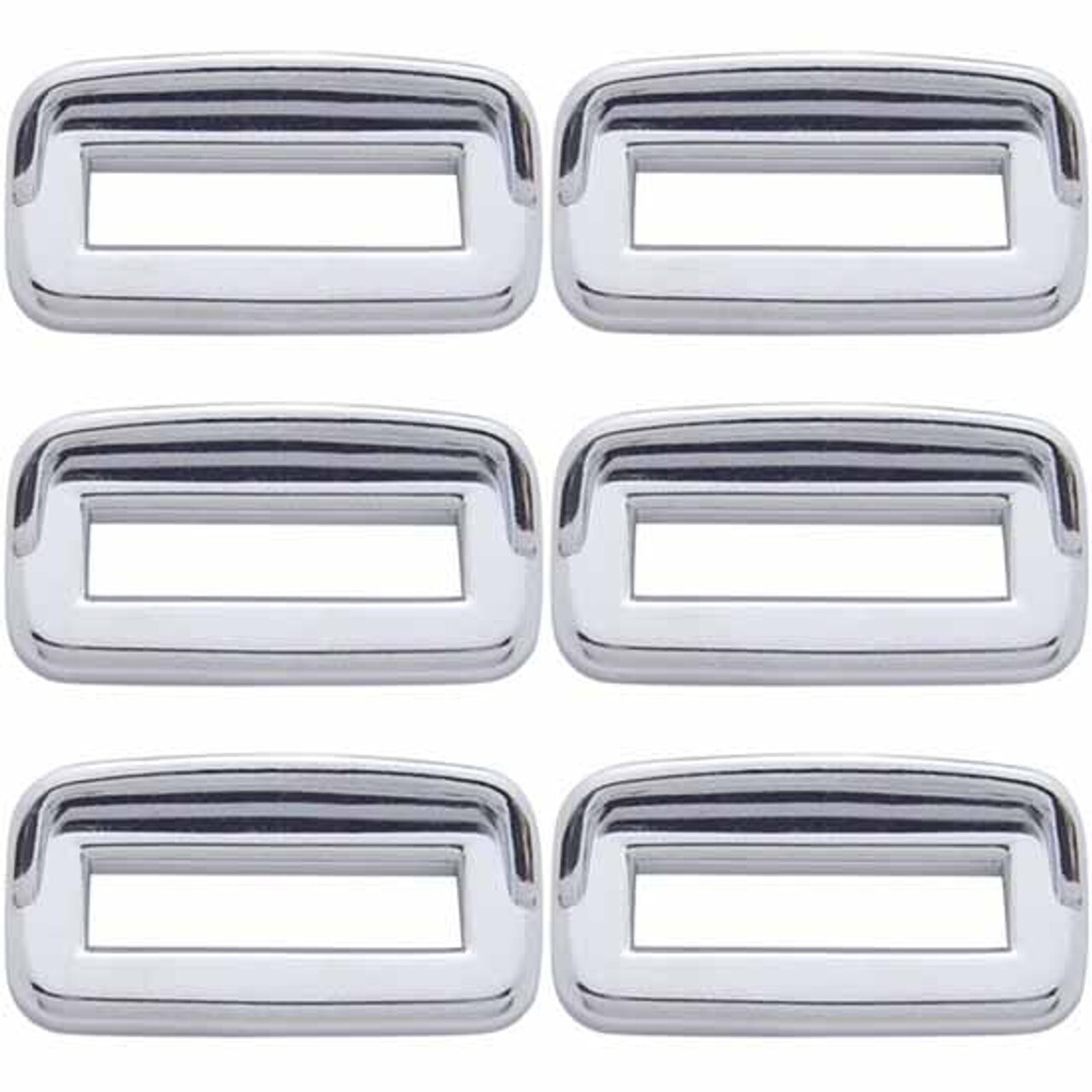Chrome Switch Trim W/ Visor For Peterbilt - 6 Pack