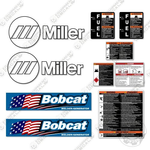 Fits Miller Bobcat 225 Decal Kit Generator Decals Replacement Stickers